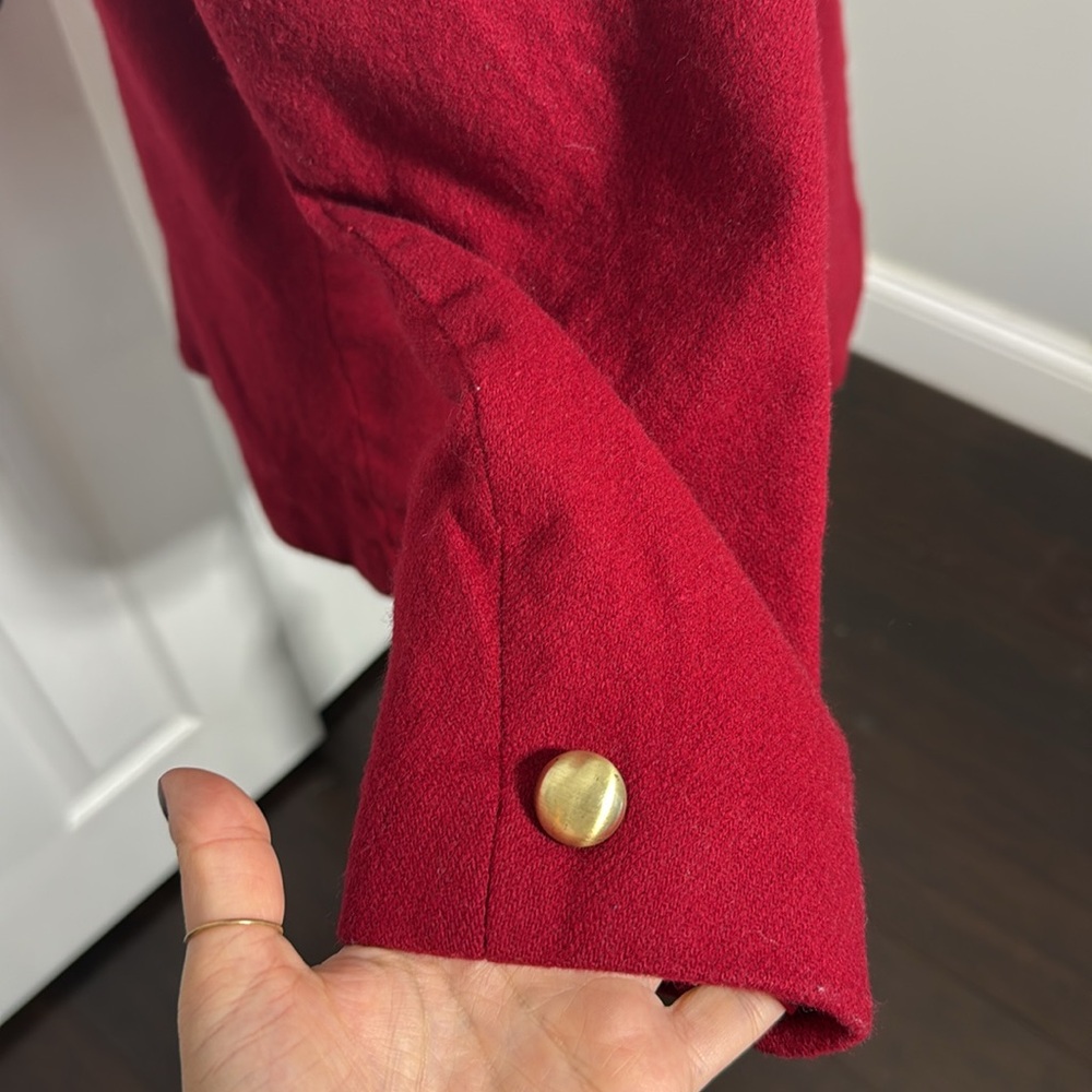 Vintage Leslie Fay Red Wool Blazer - Size 8 - Picture 6 of 9